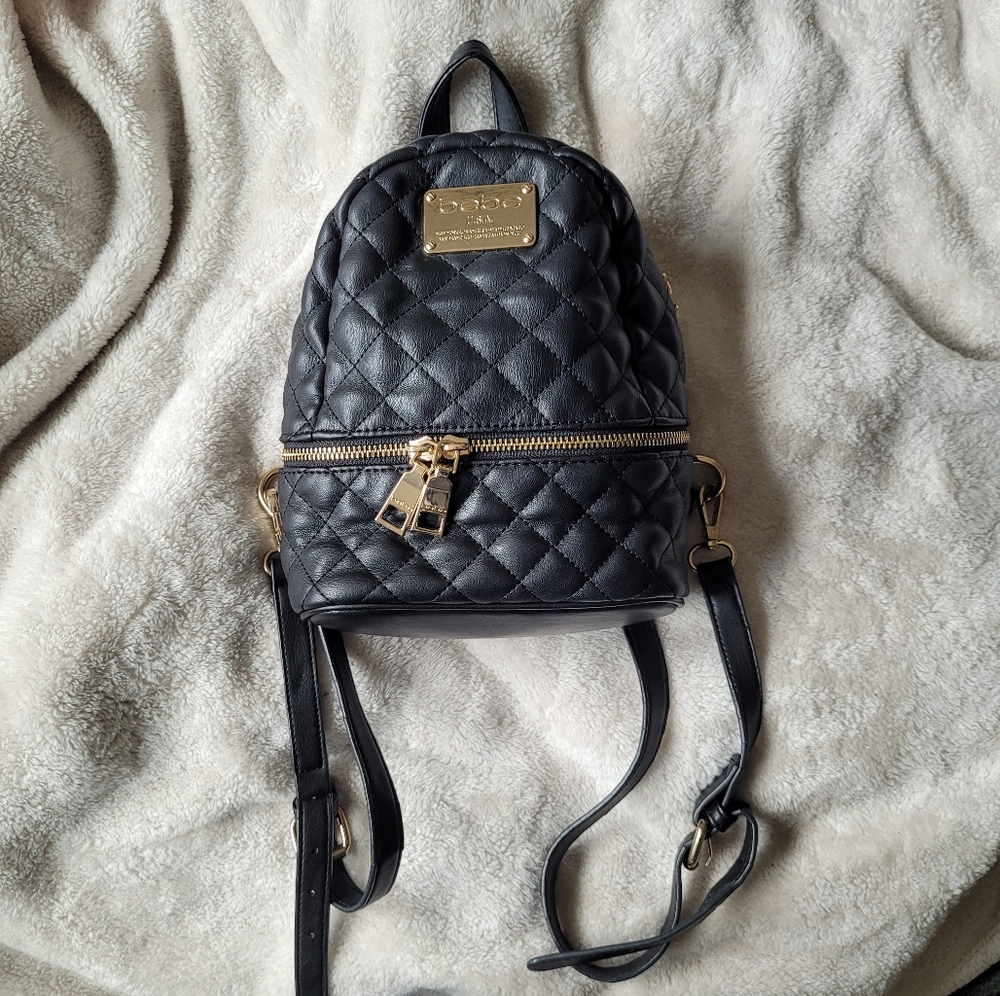 Black Mini Backpack - Picture 3 of 8